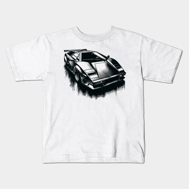 Lamborghini Countach Kids T-Shirt by Vehicles-Art